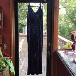 adelyn rae velvet jumpsuit